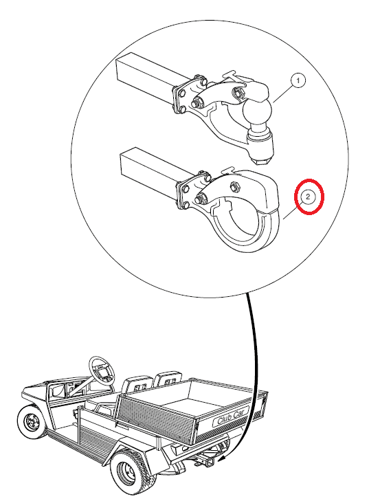 Picture of HITCH, PINTLE HOOK&TUBEW/LOCK