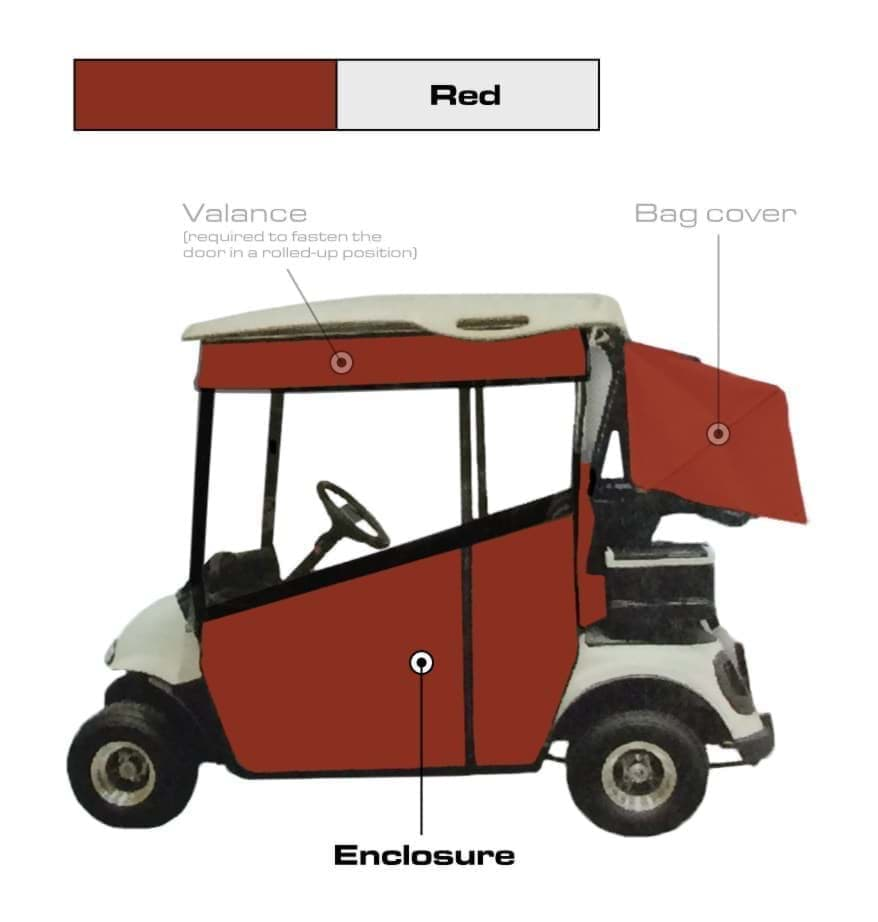 Picture of 3-sided track style enclosure, TXT, Red